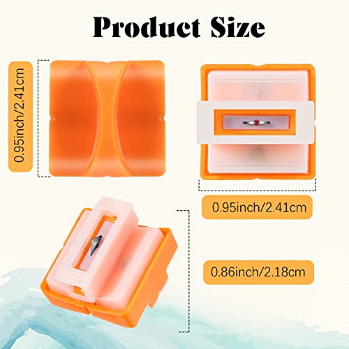 6 Pieces Paper Cutter Replacement Blades Paper Trimmer Blades Refill Craft Paper Cutting Replacement Blades for A4 Paper Cutter (Orange)