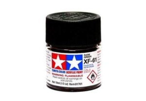 tamiya 81761 acrylic mini xf61 dark green 1/3 oz