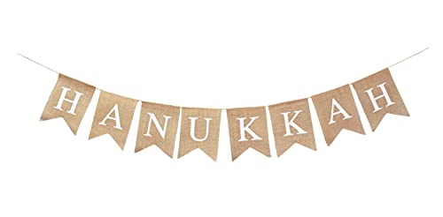 Mandala Crafts Happy Hanukkah Banner for Hanukkah Decorations Outdoor Indoor Hanukkah Decor – Chanukah Banner for Chanukah Decoration