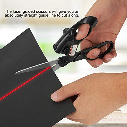 Eatbuy Guided Scissors - Pro Sewing Laser Guided Scissors Fabric Scissors, Cut Straight Fast Fabrics Paper Crafts Art, for Fabrics, Paper, Crafts Cutting