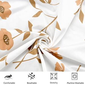 Pack N Play Sheets, 2 Pack Portable Mini Crib Sheets, Soft Jersey Knit Playard Sheets, Play Mattress Covers for Baby Girl Boy, Retro Brown Flower