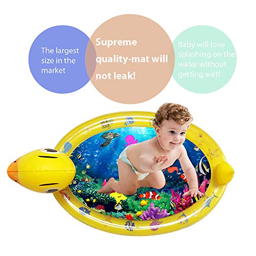 ibestby Inflatable Tummy Time Water Mat Fun Inflatable Water mat for Newborn Boys and Girls,Activity Center Your Baby's Stimulation Growth