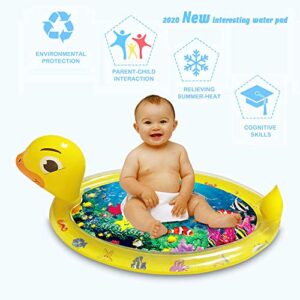 ibestby Inflatable Tummy Time Water Mat Fun Inflatable Water mat for Newborn Boys and Girls,Activity Center Your Baby's Stimulation Growth