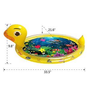 ibestby Inflatable Tummy Time Water Mat Fun Inflatable Water mat for Newborn Boys and Girls,Activity Center Your Baby's Stimulation Growth