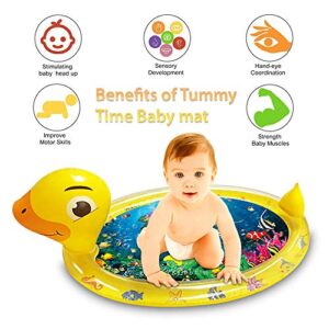 ibestby Inflatable Tummy Time Water Mat Fun Inflatable Water mat for Newborn Boys and Girls,Activity Center Your Baby's Stimulation Growth