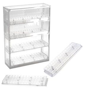 bead pavilion showcase with 2 round and 2 flip top shelves