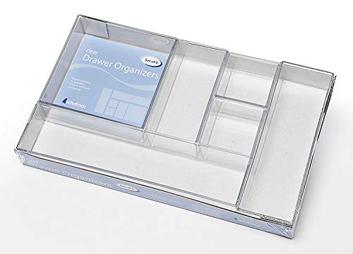 Whitmor Clear-Set Includes 6 Individual Pieces Modular Drawer Organizers, Set of 6