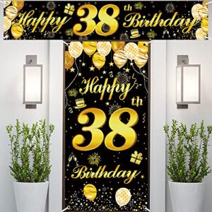 38th Happy Birthday Door Banner Birthday Decorations for Men Birthday Party Decorations Birthday Backdrop