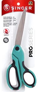 singer professional series bent scissors, 9 1/2″, teal