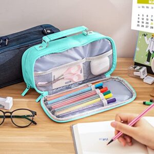 Cute Pencil Case, Large Capacity Pencil Cases for Adults, Large Pencil Case Aesthetic Pencil Pouch, Pencil Case Organizer Green School Supplies for Girls Boys