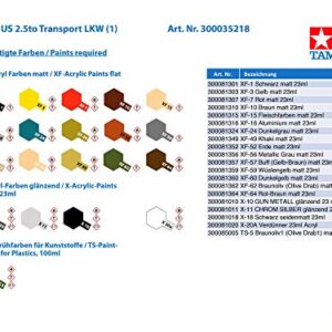 Tamiya America, Inc 1/35 US 2.5 Ton 6x6 Truck, TAM35218