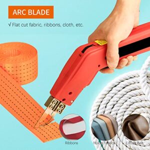 RONGTER Electric Hot Knife Rope Fabric Foam Fabric Cutter with 2 Blades Hot Knife 100W up to 932℉（500℃）, Hotwire Foam Cutter 110V, Cutting Tool for Fabrics Ropes Belts Foam Board Kt Board Leather