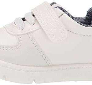 Carter's baby boys Kyle Fashion Sneaker First Walker Shoe, White, 2.5 Infant US