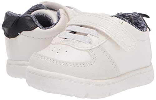 Carter's baby boys Kyle Fashion Sneaker First Walker Shoe, White, 2.5 Infant US