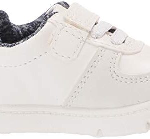 Carter's baby boys Kyle Fashion Sneaker First Walker Shoe, White, 2.5 Infant US