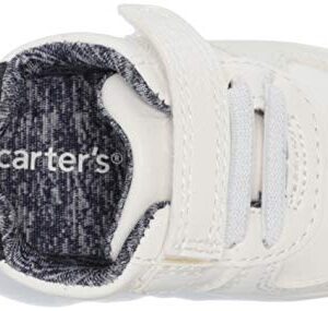 Carter's baby boys Kyle Fashion Sneaker First Walker Shoe, White, 2.5 Infant US