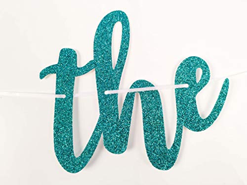 Zotemo Under the Sea Banner Blue Glitter Hanging Garland for Kids Mermaid Theme Birthday Party and Baby Shower Decorations