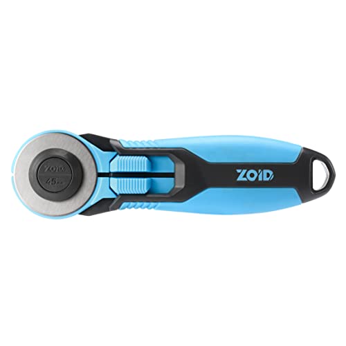 Zoid 45mm Rotary Cutter with Grip, Fabric Cutter Wheel, Rotary Cutter Blade, Mat Cutter, Craft Cutting Tool, Freehand Tool For Fabrics, Mats and Multiple Projects