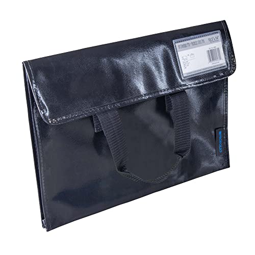 Itoya Profolio Art Envelope Pro, Weather-Resistant with Nylon Handles, 10.5 X 14 inches, Gloss Black (NV-10-14BK)