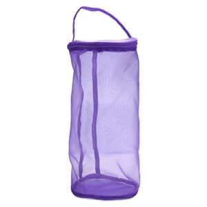 hilitand mesh bag lightweight portable yarn wool bag, knitting crochet thread storage organizer tote 12.2×5.3inch/5.1×5.1inch(purple l)