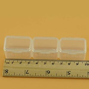 Healifty 2pcs Nail Art Storage Box 21 Grids Clear Plastic Jewelry Box Organizer Diamond Embroidery Box for Nail Art DIY Craft