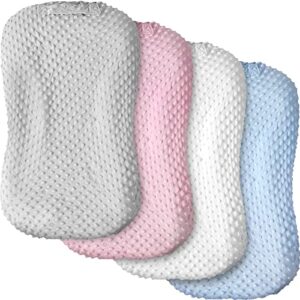 4 pcs baby lounger cover removable slipcover for newborn lounger soft minky dot baby lounger cover babynest cover for boys and girls, 29 x 17 x 4 inch