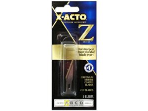 x-acto xz211 stainless steel #11 refill blades, fine point, for use with type a handle, 1 blister with 5 blades
