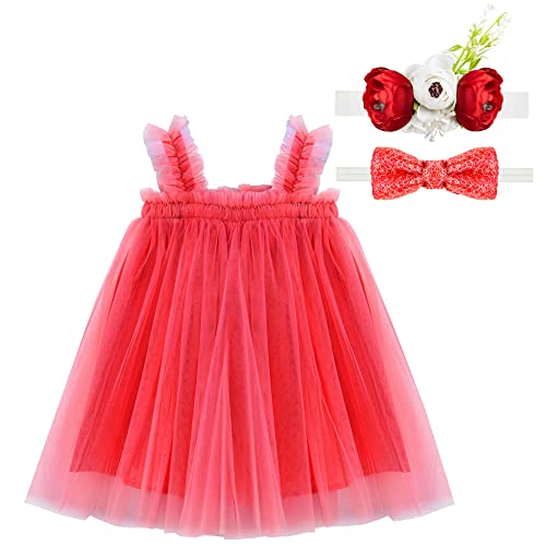 Baby Girl Red Dress, Age 6-9 Months, Tutu Dresses, Baby Girl Photoshoot Outfits