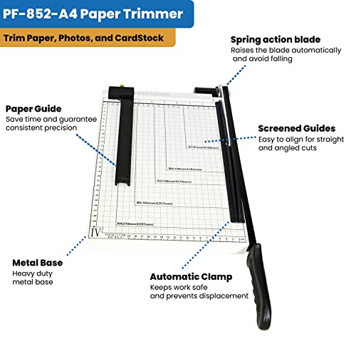 PPE PrintFinish Paper Trimmer 10 to 12 Sheet Capacity, Good for Office, School or Business, Max Cutting Size (12.5) (12.5 x 9.8)