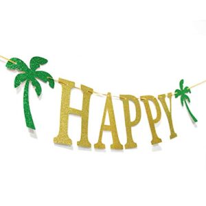 Gold Glittery Happy Retirement Banner, Official Retired Decor - Retirement Party Decorations Supplies