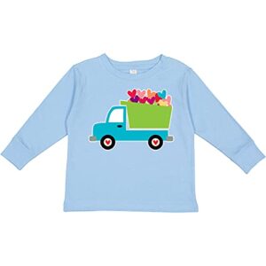inktastic valentine’s day heart toddler long sleeve t-shirt 4t light blue f545