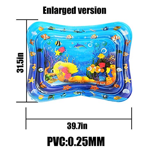 QINGBAO Baby Tummy Time Water Play Mat (Large Size 39.7x31.5)-3 6-9 Years Old Boys and Girls Sensory Development Toys (39.7"x31.5")