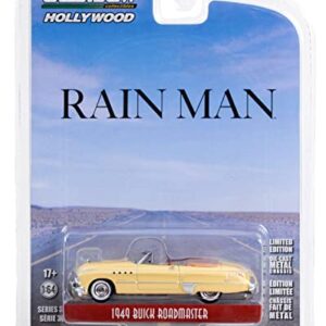 Toy Cars Charlie Babbitt's 1949 Roadmaster Convertible Cream Rain Man (1988) Movie Hollywood Series Release 36 1/64 Diecast Model Car by Greenlight 44960 C