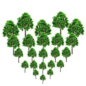 23pcs model trees scenery model plastic artificial layout rainforest diorama, building model trees, fake trees for projects model train railways architecture landscape