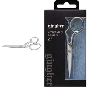 gingher 8-inch knife edge dressmaker’s shears & inc classic 4″ embroidery scissors