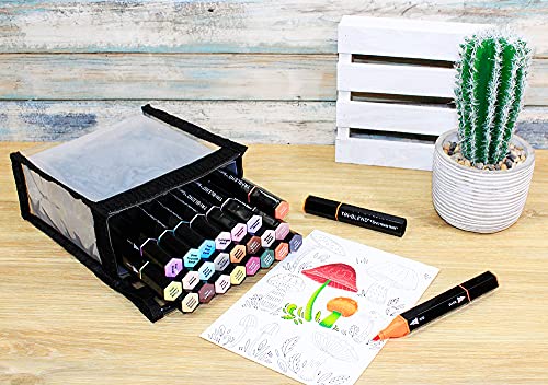 Totally-Tiffany EZ2O Sara Buddy Bag - Ideal for Storing Spectrum Noir Triblend Markers Storage - 2 Pack, 9 x 6 x 2 Inches