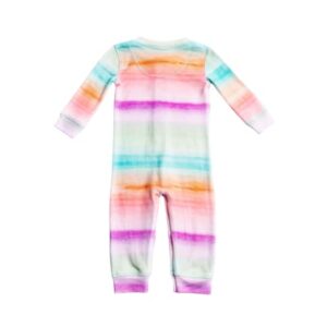 PJ Salvage Kids Baby Girls' Sleepwear Long Sleeve Peachy Romper Pj Sets, Multi, 6-12 mo