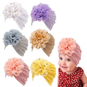 moonhing baby girl toddlers breathable cotton hat newborn knotted hat cute donut soft turban bow knot cap