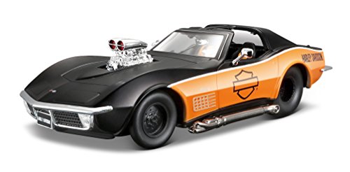 Maisto Harley-Davidson 1970 Chevy Corvette Diecast Vehicle (1:25 Scale)