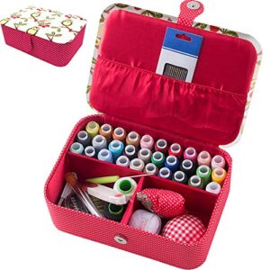 tinton life professional sewing kits with box sewing accessories supplies kits for adults kids beginner travel sewing basket