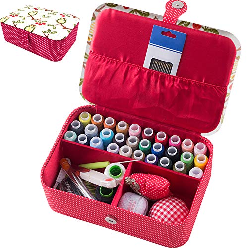 TINTON LIFE Professional Sewing Kits with Box Sewing Accessories Supplies Kits for Adults Kids Beginner Travel Sewing Basket