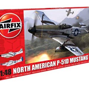 Airfix North American P51-D Mustang Plastic Model Kit 147 pieces