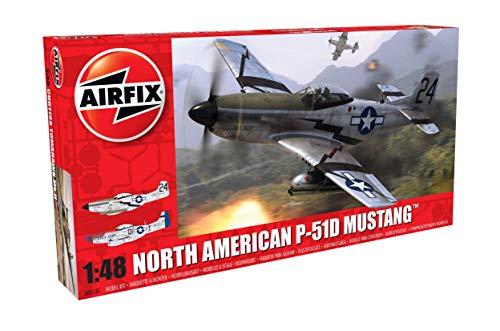 Airfix North American P51-D Mustang Plastic Model Kit 147 pieces