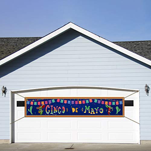 Large Cinco De Mayo Banner for Fence Mexico Cinco De Mayo Party Decoration Backdrop Mexican Fiesta Party Decor Supplies Favors