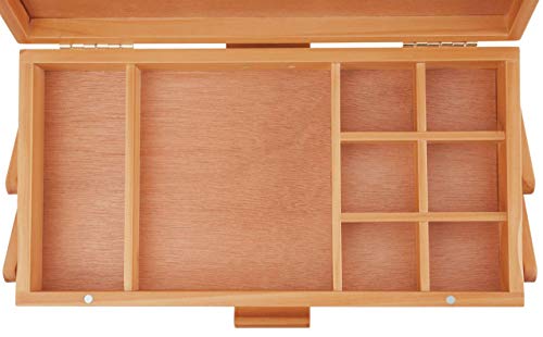 Milward Pine Wood Cantilever Craft Box - Magnetic Closure Box Size: (d/w/h): 17 x 38 x 18cm