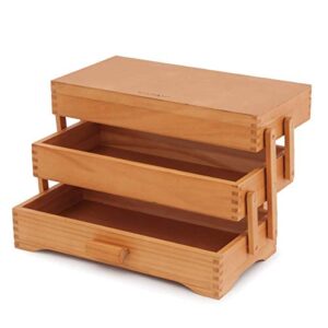 Milward Pine Wood Cantilever Craft Box - Magnetic Closure Box Size: (d/w/h): 17 x 38 x 18cm