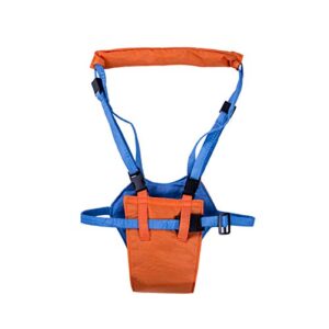 toddler baby walking harness assistant belt kids handheld learning walk helper support trainer tool (baby walking harness – blue orange, 6-14 months)