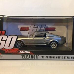 GreenLight Collectibles Gone in Sixty Seconds 1967 Ford Mustang Eleanor 1/43 Scale Diecast Model Car Gray