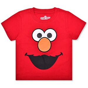 Sesame Street Boys’ Tee and Short Set for Infant and Toddler – Red/Blue