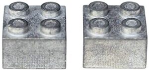 pinewood pro zinc brick weights for pinewood derby and lego derby car racing two 2×2 bricks .88oz total weight
